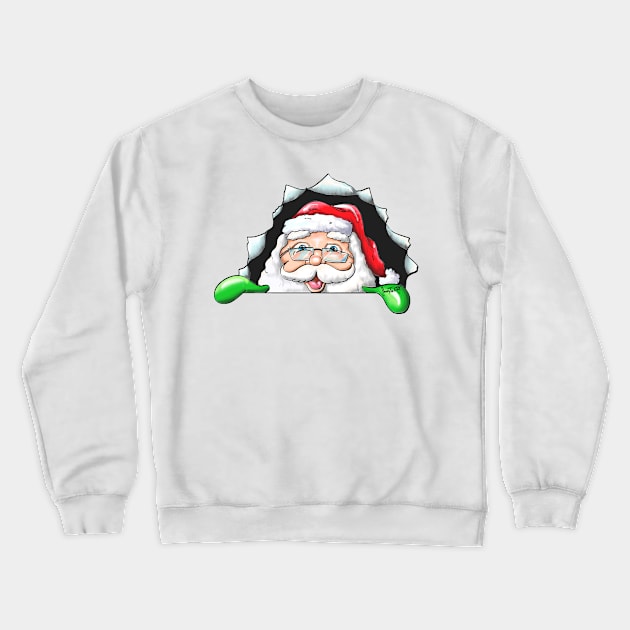 Santa Claus End 2020 happily 3D gift v2 Crewneck Sweatshirt by SidneyTees